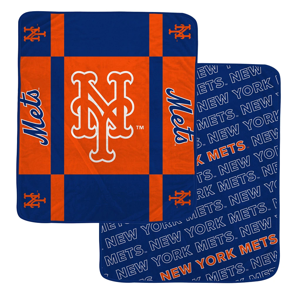 Pegasus  New York Mets 60” x 70” Reverse Block Double-Sided Ultra Cozy Blanket