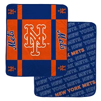 Pegasus  New York Mets 60” x 70” Reverse Block Double-Sided Ultra Cozy Blanket