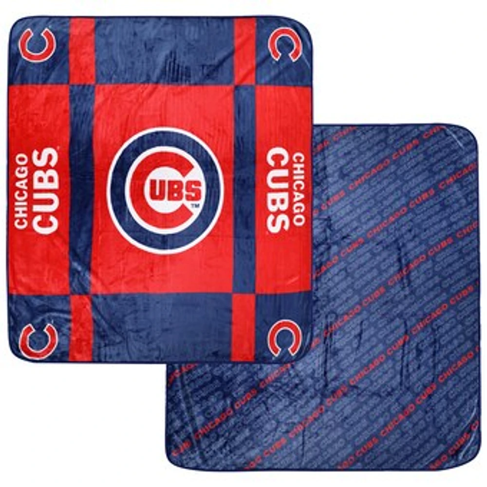 Pegasus  Chicago Cubs 60” x 70” Reverse Block Double-Sided Ultra Cozy Blanket