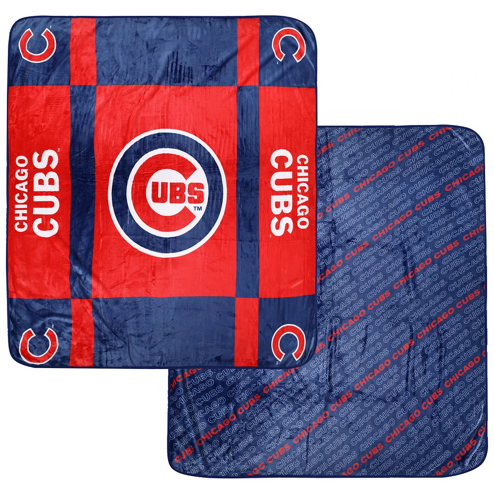 Pegasus  Chicago Cubs 60” x 70” Reverse Block Double-Sided Ultra Cozy Blanket