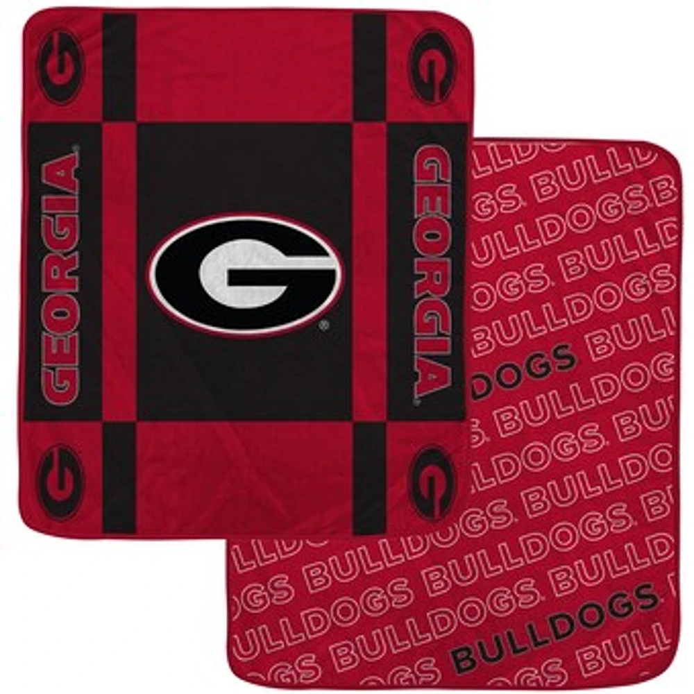 Pegasus  Georgia Bulldogs 60” x 70” Reverse Block Double-Sided Ultra Cozy Blanket