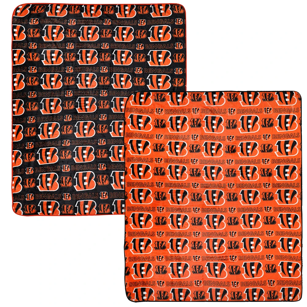 Pegasus Cincinnati Bengals 60” x 70” Home & Away Two-Piece Blanket Set