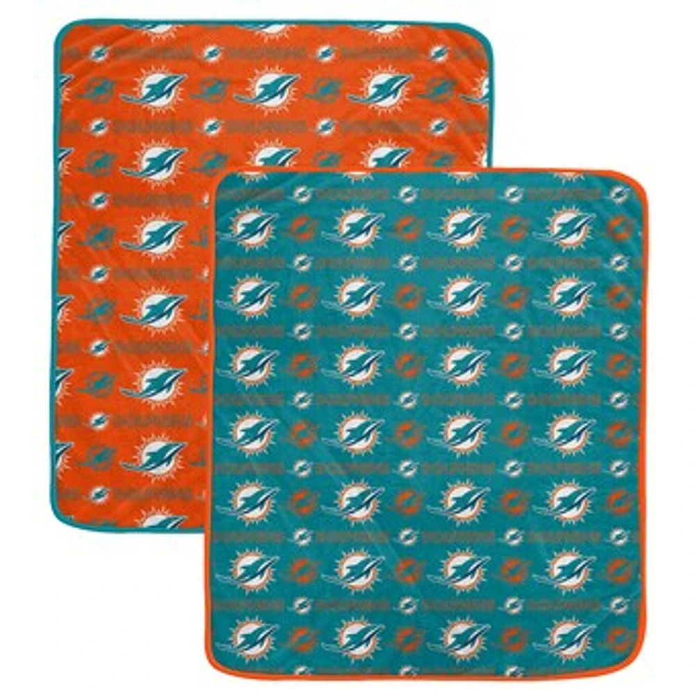 Pegasus Miami Dolphins 60” x 70” Home & Away Two-Piece Blanket Set