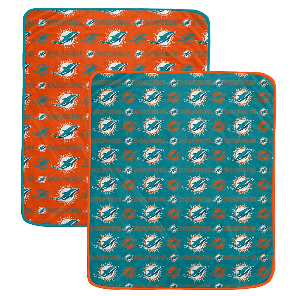 Pegasus Miami Dolphins 60” x 70” Home & Away Two-Piece Blanket Set