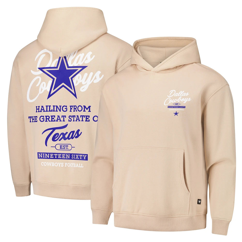 Unisex The Wild Collective Cream Dallas Cowboys Fleece Pullover Hoodie