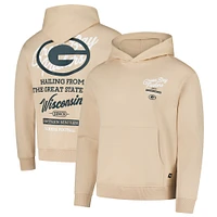 Unisex The Wild Collective Cream Green Bay Packers Fleece Pullover Hoodie