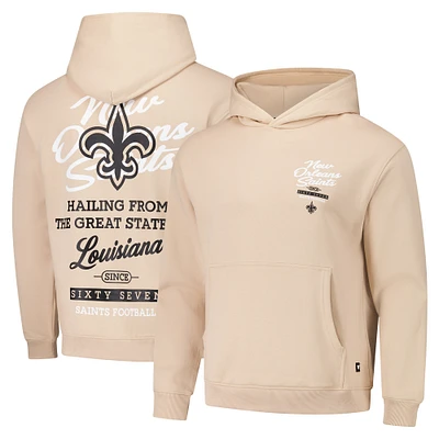 Unisex The Wild Collective Cream New Orleans Saints Fleece Pullover Hoodie