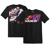 Men's Joe Gibbs Racing Team Collection  Black Denny Hamlin FedEx Car T-Shirt