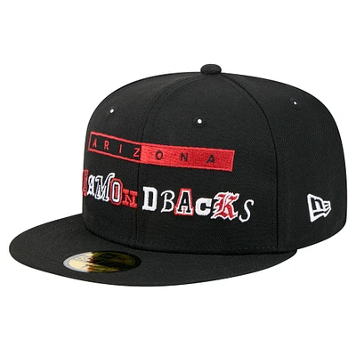 Men's New Era Black Arizona Diamondbacks Ransom 59FIFTY Fitted Hat