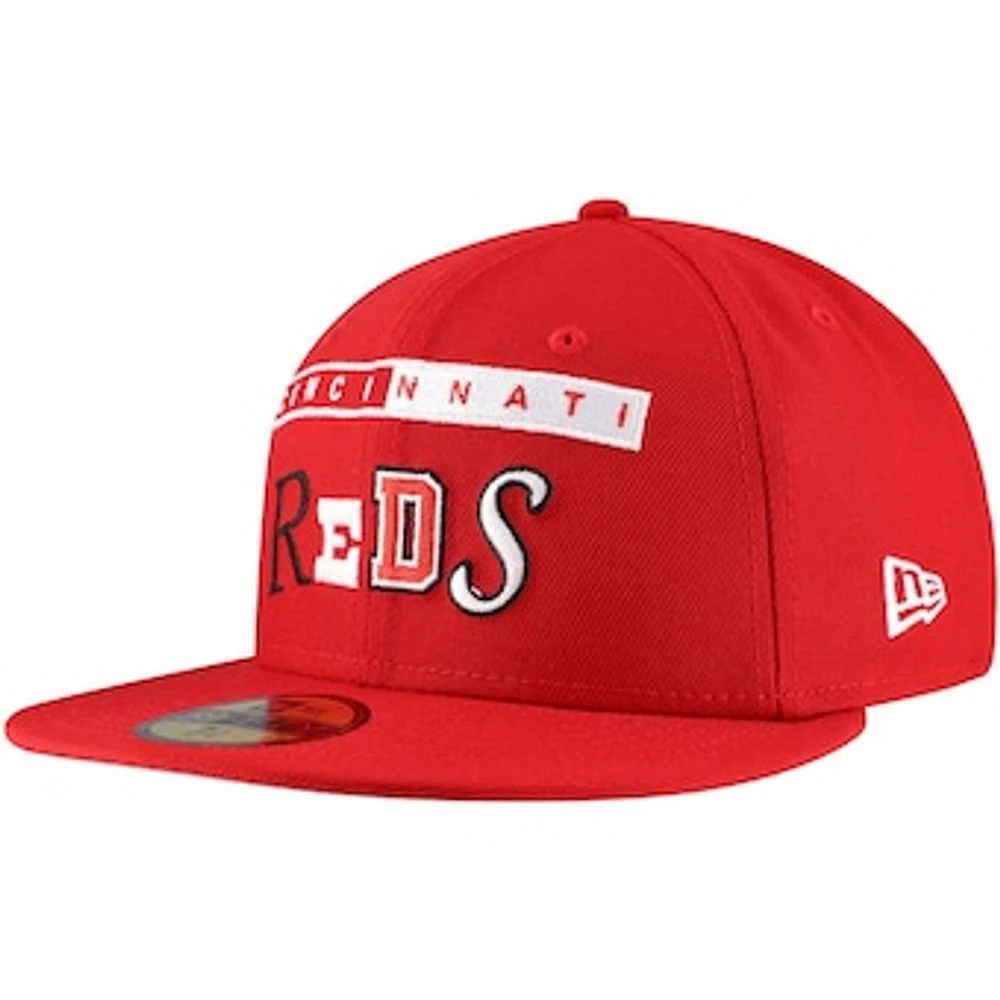 Men's New Era Red Cincinnati Reds Ransom 59FIFTY Fitted Hat