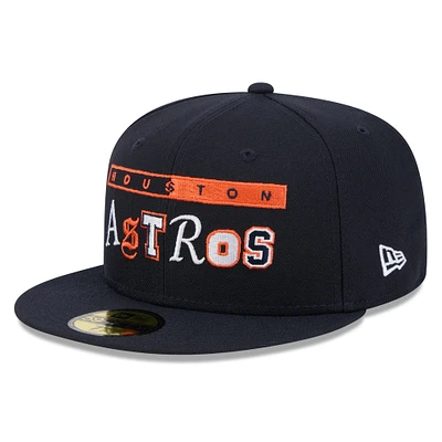 Men's New Era Navy Houston Astros Ransom 59FIFTY Fitted Hat