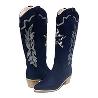 Women's Cuce Navy Dallas Cowboys Faux Suede Cowboy Boot
