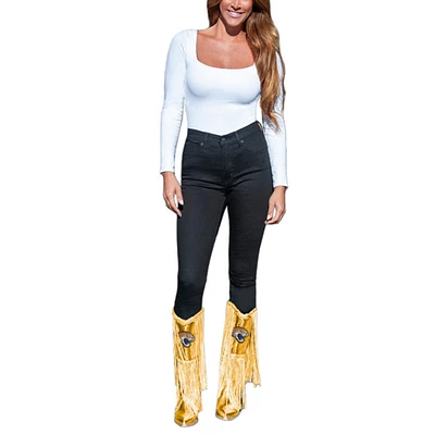 Women's Cuce Jacksonville Jaguars Fringe Boot With Sequin Detail
