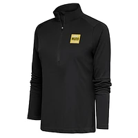 Women's Antigua Charcoal Harvey Mudd College Tribute Half-Zip Top