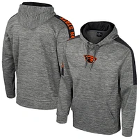 Men's Colosseum Heather Gray Oregon State Beavers Dozer Pullover Hoodie