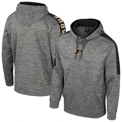 Men's Colosseum Heather Gray Purdue Boilermakers Dozer Pullover Hoodie