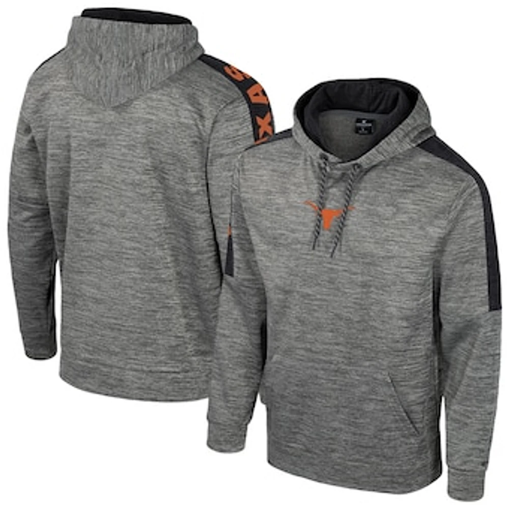 Men's Colosseum Heather Gray Texas Longhorns Dozer Pullover Hoodie