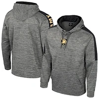 Men's Colosseum Heather Gray Army Black Knights Dozer Pullover Hoodie