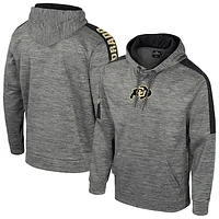 Men's Colosseum Heather Gray Colorado Buffaloes Dozer Pullover Hoodie