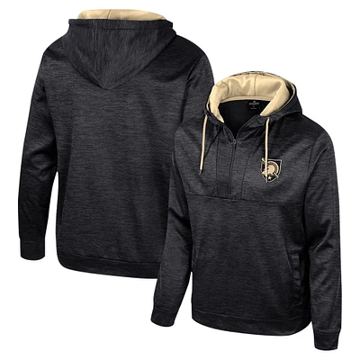 Men's Colosseum Black Army Knights Cypher Half-Zip Hoodie