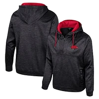 Men's Colosseum Black Arkansas Razorbacks Cypher Half-Zip Hoodie