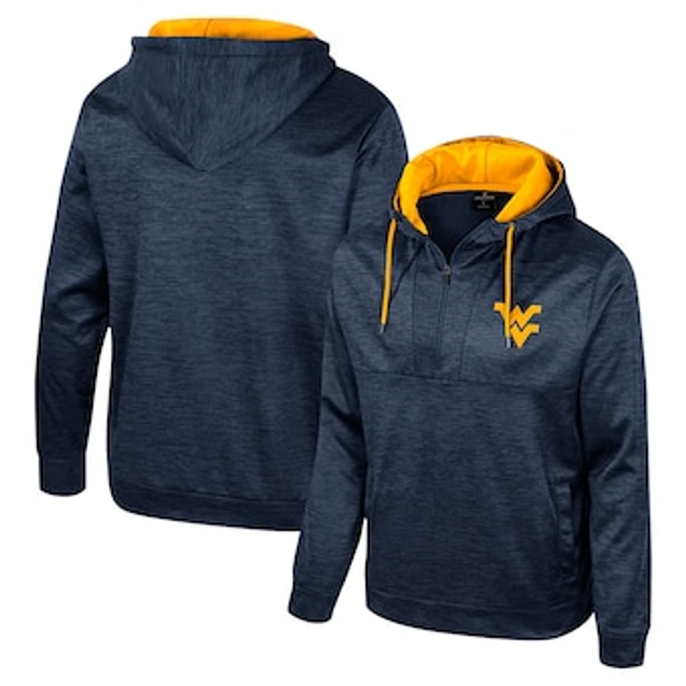 Men's Colosseum Navy West Virginia Mountaineers Cypher Half-Zip Hoodie