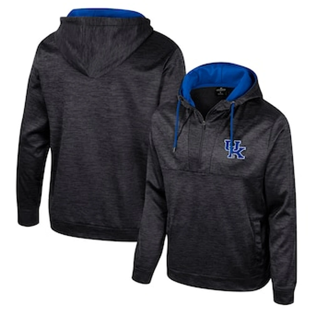 Men's Colosseum Black Kentucky Wildcats Cypher Half-Zip Hoodie