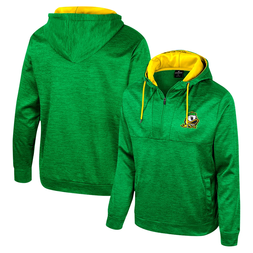 Men's Colosseum Green Oregon Ducks Cypher Half-Zip Hoodie