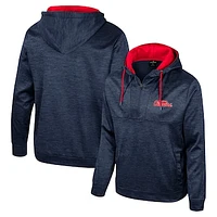 Men's Colosseum Navy Ole Miss Rebels Cypher Half-Zip Hoodie