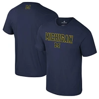 Men's Colosseum Navy Michigan Wolverines Color Pop Active Blend T-Shirt