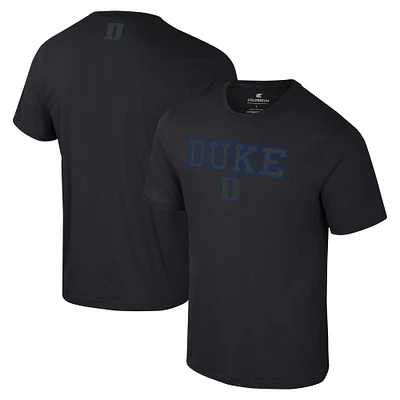 Men's Colosseum Black Duke Blue Devils Color Pop Active Blend T-Shirt