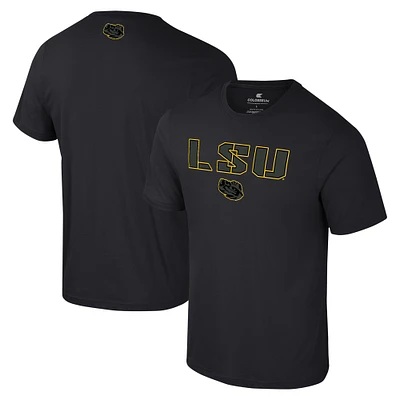 Men's Colosseum Black LSU Tigers Color Pop Active Blend T-Shirt