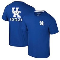 Men's Colosseum Royal Kentucky Wildcats Logo Lockup 2-Hit Active Blend T-Shirt