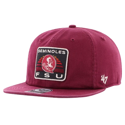 Men's '47 Garnet Florida State Seminoles Coastline Captain Snapback Hat