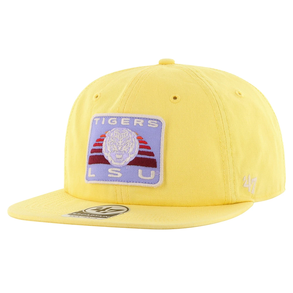 Men's '47 Gold LSU Tigers Coastline Captain Snapback Hat