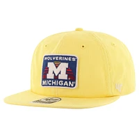 Men's '47 Maize Michigan Wolverines Coastline Captain Snapback Hat