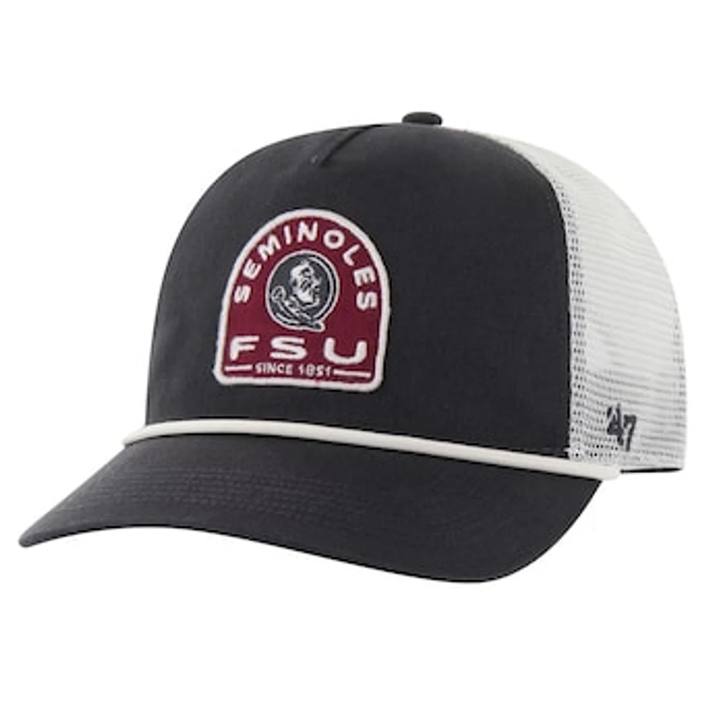 Men's '47 Black Florida State Seminoles Coastline Hitch Trucker Adjustable Hat