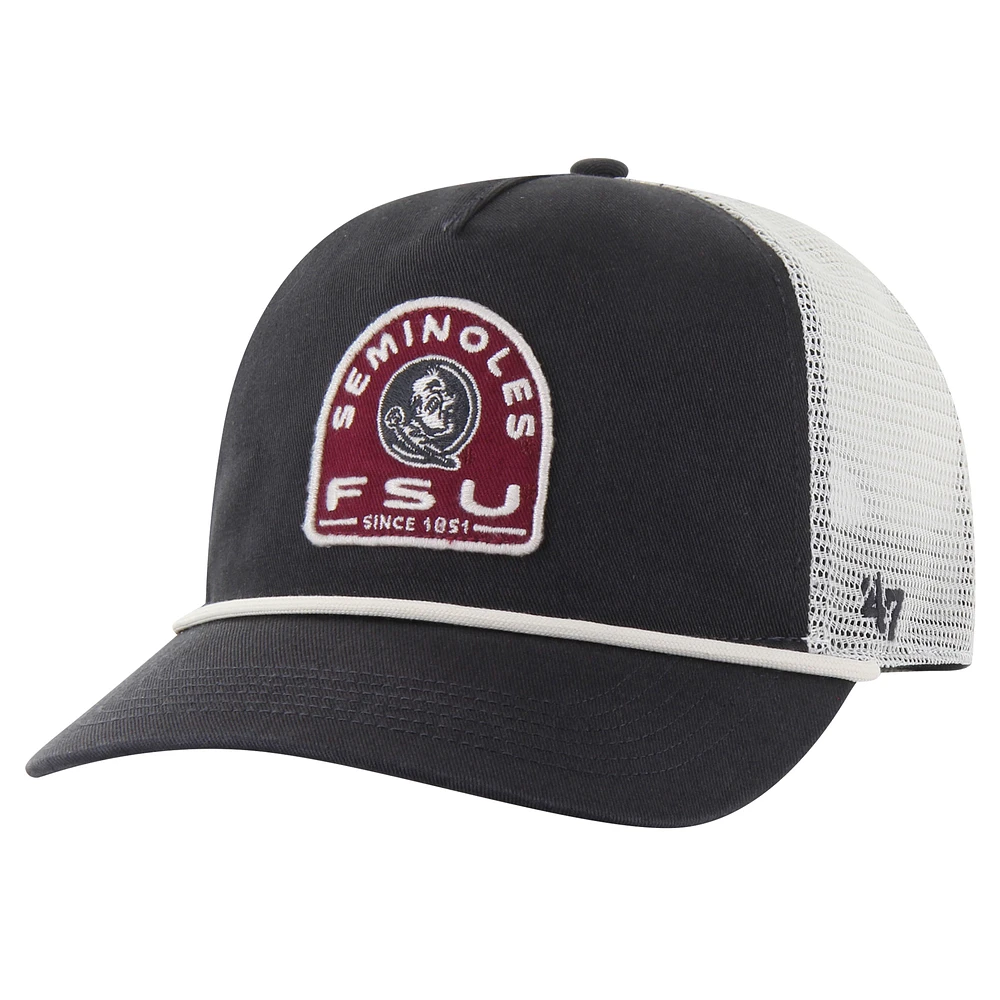 Men's '47 Black Florida State Seminoles Coastline Hitch Trucker Adjustable Hat