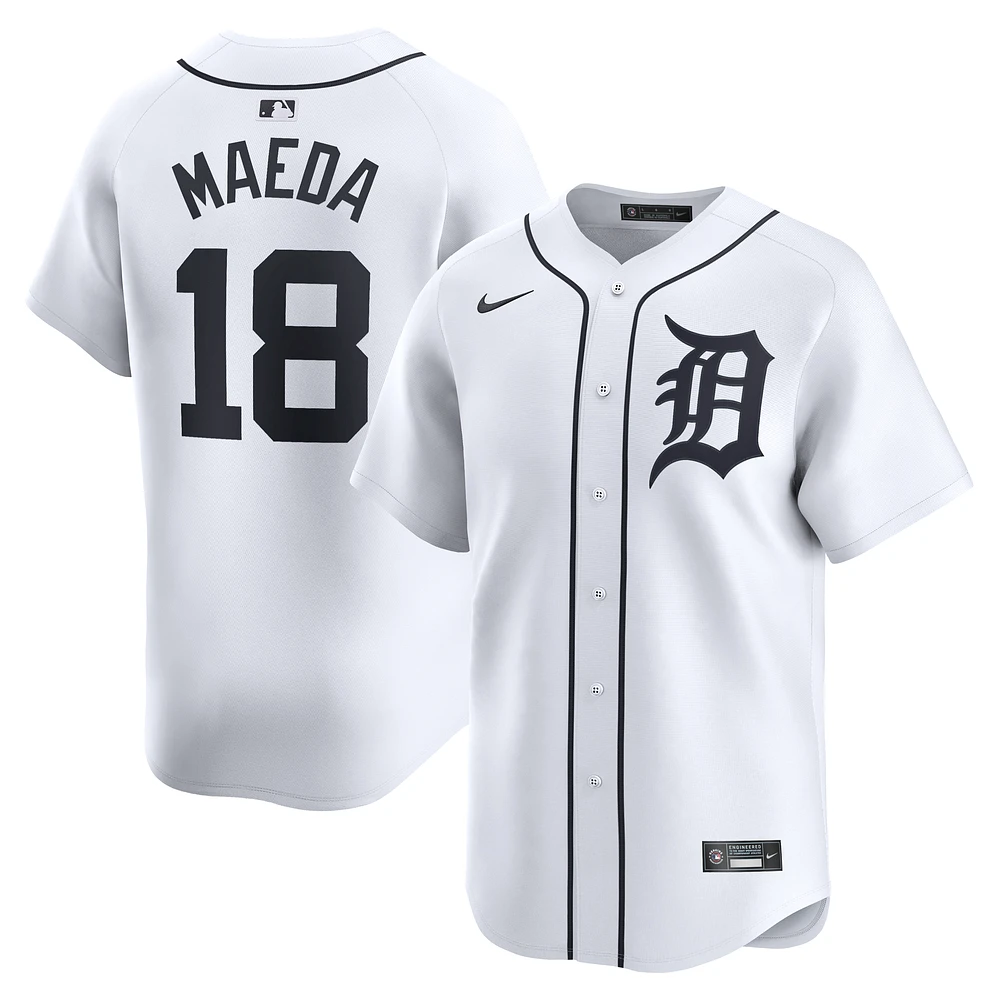 Men's Nike Kenta Maeda White Detroit Tigers Home Limited Player Jersey