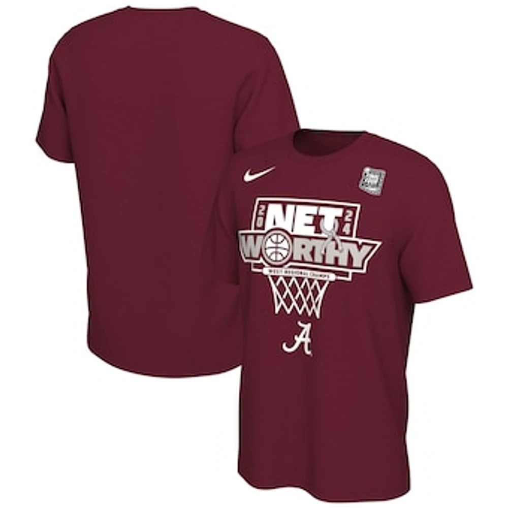 Unisex Nike  Crimson Alabama Tide 2024 NCAA Men's Basketball Tournament March Madness Final Four Locker Room T-Shirt