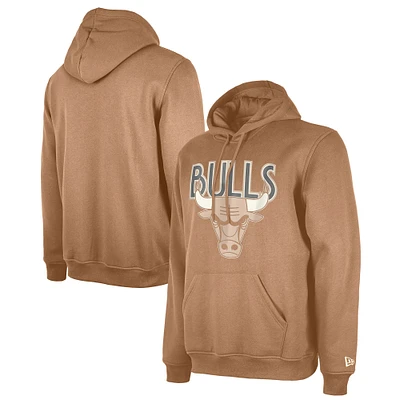 Men's New Era  Tan Chicago Bulls 2024/25 City Edition Pullover Hoodie