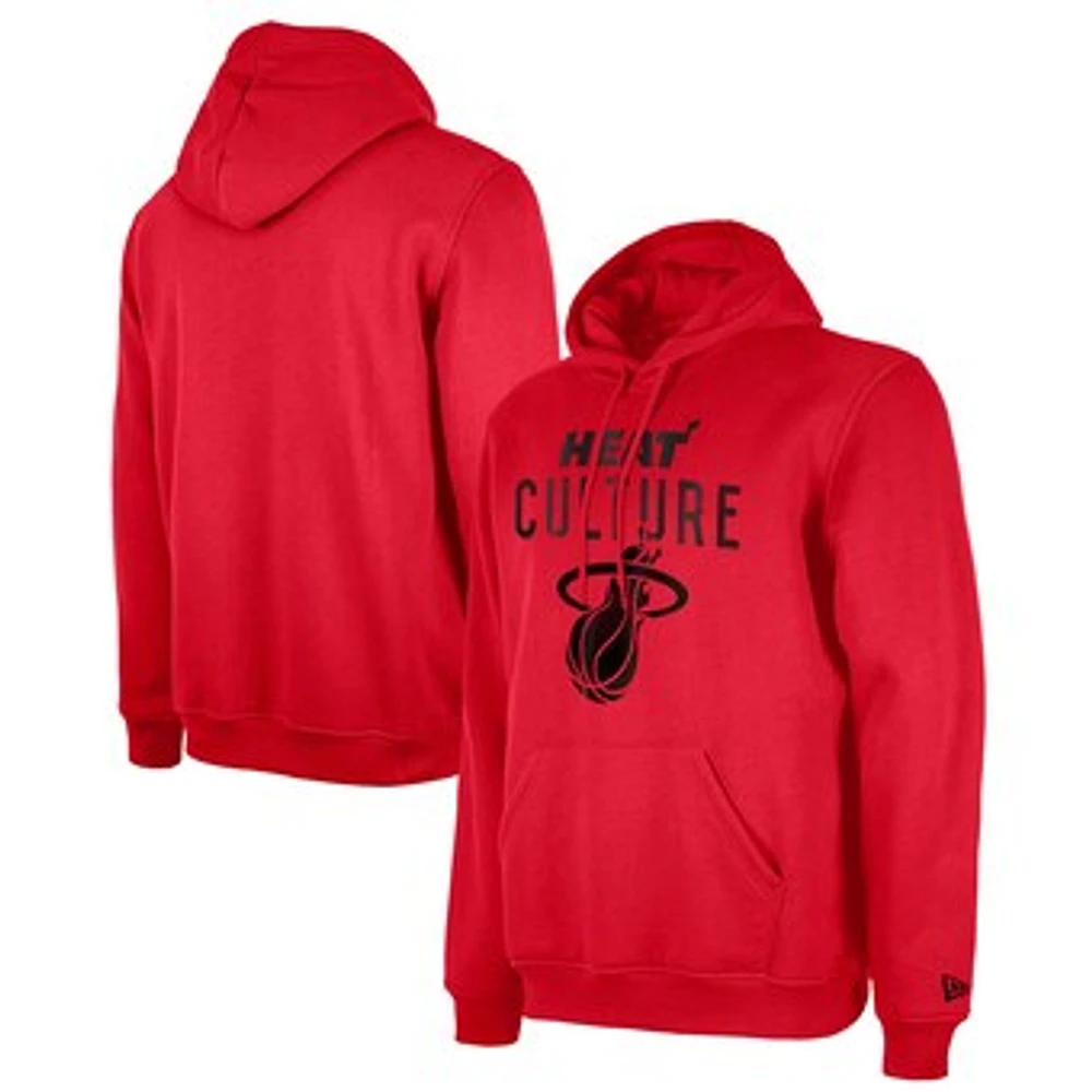 Men's New Era  Red Miami Heat 2024/25 City Edition Pullover Hoodie