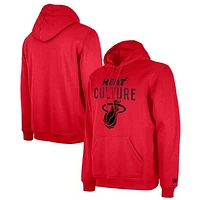 Men's New Era  Red Miami Heat 2024/25 City Edition Pullover Hoodie