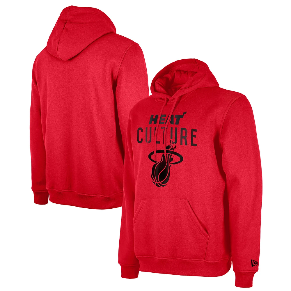 Men's New Era  Red Miami Heat 2024/25 City Edition Pullover Hoodie