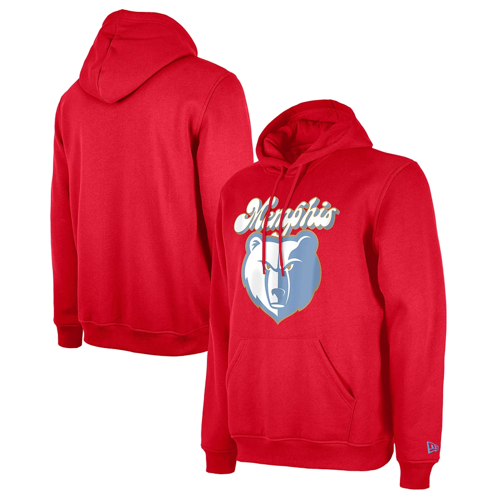 Men's New Era  Red Memphis Grizzlies 2024/25 City Edition Pullover Hoodie