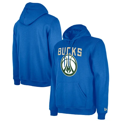 Men's New Era  Royal Milwaukee Bucks 2024/25 City Edition Pullover Hoodie