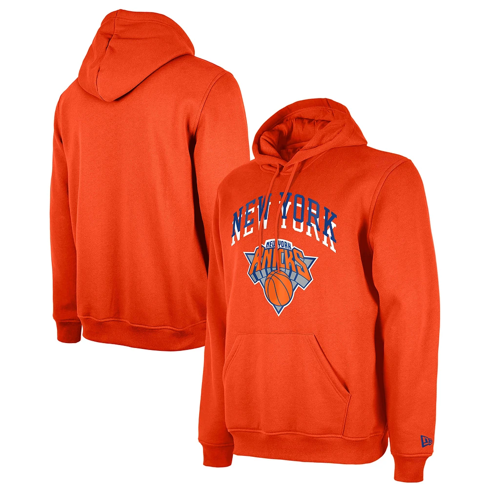 Men's New Era  Orange York Knicks 2024/25 City Edition Pullover Hoodie