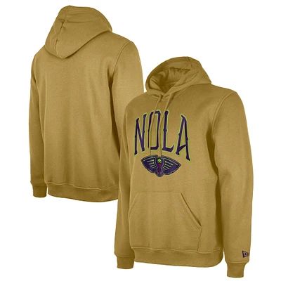 Men's New Era  Tan Orleans Pelicans 2024/25 City Edition Pullover Hoodie