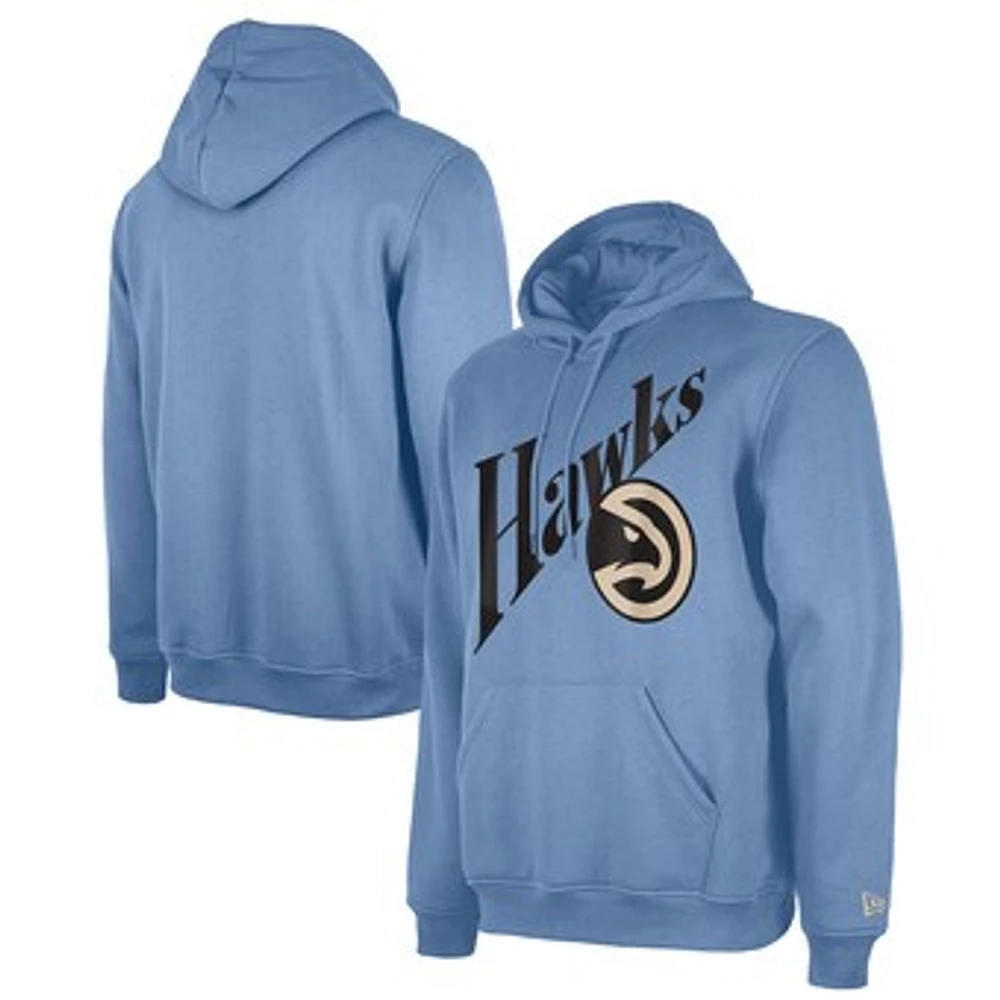 Men's New Era  Light Blue Atlanta Hawks 2024/25 City Edition Pullover Hoodie