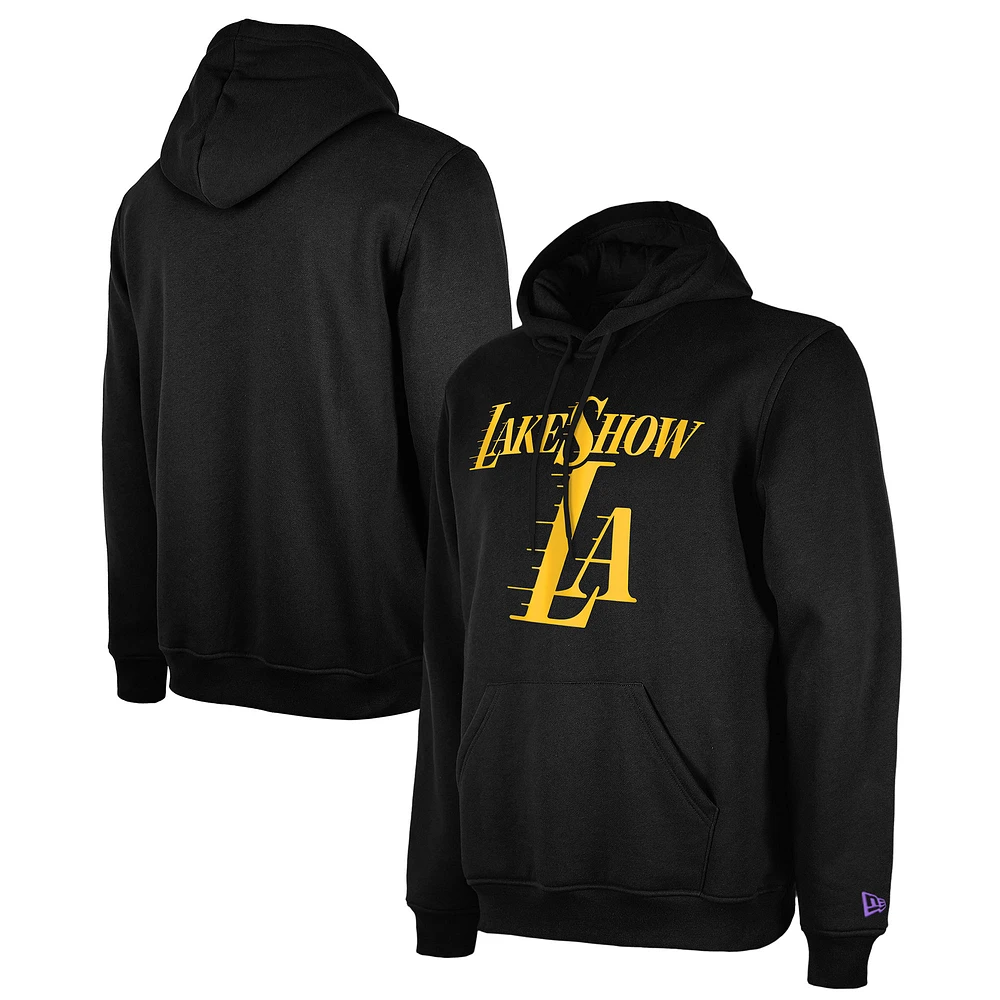 Men's New Era  Black Los Angeles Lakers 2024/25 City Edition Pullover Hoodie